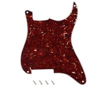 Banworks Blank Custom Outline Pickguard 4-Ply 4 Holes Guitar Scratch Plate | DIY Guitar Pickguard for Fender Stratocaster Strat ST Style Electric Guitars JT/HB-12 Dark Brown Tortoiseshell