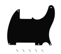 Banworks Blank Custom Outline Tele Pickguard 5 Holes Guitar Scratch Plate | 3-Ply DIY Guitar Pickguard for Fender Telecaster Tele TL Style Electric Guitars JT/HB-13 Black