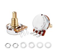 Banworks Brass A1MΩ Imperial 3/8" Thread Full Sized Guitars Pots 24-Spline Split Long Shaft (19mm Length) Audio Taper Potentiometers for Gibson Les Paul LP/SG Fender Strat/Tele PRS 2pcs JT/XNQ-14