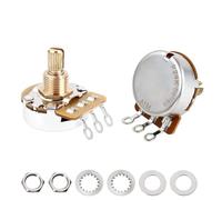 Banworks Brass A1MΩ Imperial 3/8" Thread Full Sized Guitars Pots 24-Spline Split Short Shaft (15.5mm Length) Audio Taper Potentiometers for Gibson Les Paul LP/SG Fender Strat/Tele PRS 2pcs JT/XNQ-13