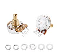 Banworks Brass A1MΩ Imperial 3/8" Thread Full Sized Guitars Pots 24-Spline Split Short Shaft (15.5mm Length) Audio Taper Potentiometers for Gibson Les Paul LP/SG Fender Strat/Tele PRS 2pcs JT/XNQ-17