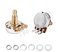 Banworks Brass A1MΩ M8 Thread Full Sized Electric Guitars Pots Metric 18-Spline Split Long Shaft (18mm Length) Audio Taper Potentiometers for Epiphone Les Paul LP/SG Squier Strat/Tele 2pcs JT/XNQ-11