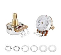 Banworks Brass A1MΩ M8 Thread Full Sized Electric Guitars Pots Metric 18-Spline Split Short Shaft (15mm Length) Audio Taper Potentiometers for Epiphone Les Paul LP/SG Squier Strat/Tele 2pcs JT/XNQ-15