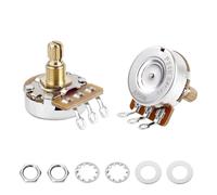Banworks Brass A250K M8 Thread Full Sized Electric Guitars Pots Metric 18-Spline Split Short Shaft (15mm Length) Audio Taper Potentiometer for Epiphone Les Paul LP/SG Squier Strat/Tele 2pcs JT/XNQ-15