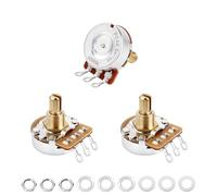 Banworks Brass A500K+B500K Imperial 3/8" Thread Full Sized Pots 24-Spline Split Short Shaft (15.5mm) 1A2B Audio & Linear Taper Potentiometers for Gibson Les Paul LP/SG Fender Strat/Tele PRS JT/XNQ-17