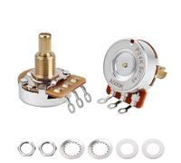 Banworks Brass A500K Imperial 3/8" Thread Full Sized Guitar Pots 24-Spline | 19mm Length Split Shaft Audio Taper Potentiometer for Gibson Les Paul/SG Fender Strat/Tele PRS Electric Guitar 2Pcs JT/XNQ-18