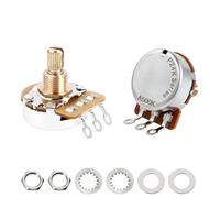 Banworks Brass A500K Imperial 3/8" Thread Full Sized Guitars Pots 24-Spline Split Short Shaft (15.5mm Length) Audio Taper Potentiometer for Gibson Les Paul LP/SG Fender Strat/Tele PRS 2pcs JT/XNQ-13