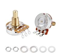 Banworks Brass A500K Imperial 3/8" Thread Full Sized Solid Shaft Pots Long Shaft (19mm Length) Audio Taper Electric Guitar Potentiometer for Gibson Les Paul LP/SG Fender Strat/Tele PRS 2pcs JT/XNQ-22