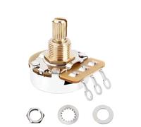 Banworks Brass A500K Imperial 3/8" Thread Guitar Pots 24-Spline Full Sized | 15.5mm Split Shaft Audio Taper Potentiometers with Sealed-Back for Gibson Les Paul LP/SG Fender Strat/Tele PRS 1Pc JT/XNQ-13