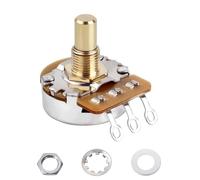 Banworks Brass A500K M8 Metric Thread Full Sized Guitar Solid Shaft Pots | 15mm Length Shaft Audio Taper Electric Guitars Potentiometers for Epiphone Les Paul LP/SG Squier Strat/Tele 1 Piece JT/XNQ-19