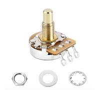 Banworks Brass A500K M8 Metric Thread Full Sized Guitar Solid Shaft Pots | 18mm Length Shaft Audio Taper Electric Guitars Potentiometers for Epiphone Les Paul LP/SG Squier Strat/Tele 1 Piece JT/XNQ-20
