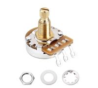 Banworks Brass A500K M8 Thread Full Sized Guitars Pots Metric 18-Spline Split Long Shaft (18mm Length) Audio Taper Potentiometers for Epiphone Les Paul LP/SG Squier Strat/Tele 1 Piece JT/XNQ-16
