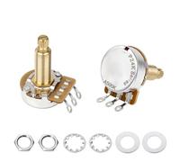 Banworks Brass A500K M9 Thread Full Sized Guitars Pots Metric 18-Spline Split Long Shaft (28mm Length) Audio Taper Potentiometers for Squier Strat/Tele Epiphone Les Paul LP/SG Pack of 2 JT/XNQ-08
