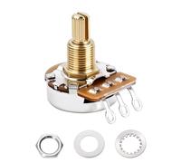 Banworks Brass B1MΩ Imperial 3/8" Thread Full Sized Guitars Pots 24-Spline Split Long Shaft (19mm Length) Linear Taper Potentiometers for Gibson Les Paul LP/SG Fender Strat/Tele PRS 1pc JT/XNQ-14