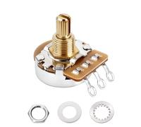 Banworks Brass B1MΩ Imperial 3/8" Thread Full Sized Guitars Pots 24-Spline Split Short Shaft (15.5mm Length) Linear Taper Potentiometers for Gibson Les Paul LP/SG Fender Strat/Tele PRS 1pc JT/XNQ-17