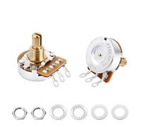 Banworks Brass B1MΩ Imperial 3/8" Thread Full Sized Guitars Pots 24-Spline Split Short Shaft (15.5mm Length) Linear Taper Potentiometer for Gibson Les Paul LP/SG Fender Strat/Tele PRS 2pcs JT/XNQ-17