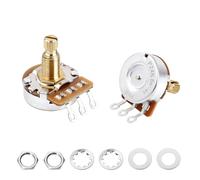 Banworks Brass B1MΩ M8 Thread Full Sized Electric Guitars Pots Metric 18-Spline Split Long Shaft (18mm Length) Linear Taper Potentiometers for Epiphone Les Paul LP/SG Squier Strat/Tele 2pcs JT/XNQ-16
