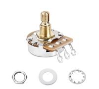 Banworks Brass B1MΩ M8 Thread Full Sized Guitars Pots Metric 18-Spline Split Short Shaft (15mm Length) Linear Taper Potentiometers for Epiphone Les Paul LP/SG Squier Strat/Tele 1 Piece JT/XNQ-09