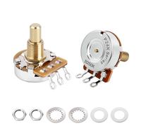 Banworks Brass B250K Imperial 3/8" Thread Full Sized Solid Shaft Pots Long Shaft (19mm Length) Linear Taper Guitar Potentiometer for Gibson Les Paul LP/SG Fender Strat/Tele PRS 2pcs JT/XNQ-22