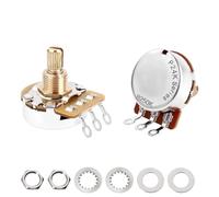 Banworks Brass B250K Imperial 3/8" Thread Guitar Pots 24-Spline Full Sized | 15.5mm Split Shaft Linear Taper Potentiometer with Sealed-Back for Gibson Les Paul LP/SG Fender Strat/Tele PRS 2Pcs JT/XNQ-13