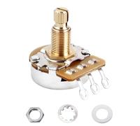 Banworks Brass B250K M8 Thread Full Sized Guitars Pots Metric 18-Spline Split Long Shaft (18mm Length) Linear Taper Potentiometers for Epiphone Les Paul LP/SG Squier Strat/Tele 1 Piece JT/XNQ-11
