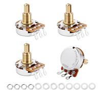 Banworks Brass B500K Imperial 3/8" Thread Full Sized Guitars Pots 24-Spline Split Long Shaft (19mm Length) Linear Taper Potentiometers for Gibson Les Paul LP/SG Fender Strat/Tele PRS 4pcs JT/XNQ-14
