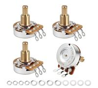 Banworks Brass B500K Imperial 3/8" Thread Full Sized Guitars Pots 24-Spline Split Long Shaft (19mm Length) Linear Taper Potentiometers for Gibson Les Paul LP/SG Fender Strat/Tele PRS 4pcs JT/XNQ-18