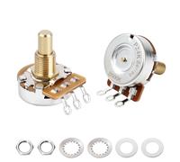 Banworks Brass B500K Imperial 3/8" Thread Full Sized Solid Shaft Pots Long Shaft (19mm Length) Linear Taper Guitar Potentiometer for Gibson Les Paul LP/SG Fender Strat/Tele PRS 2pcs JT/XNQ-22