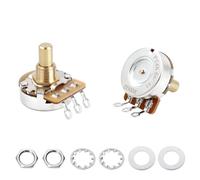Banworks Brass B500K Imperial 3/8" Thread Full Sized Solid Shaft Pots Short Shaft (15.9mm Length) Linear Taper Guitar Potentiometer for Gibson Les Paul LP/SG Fender Strat/Tele PRS 2pcs JT/XNQ-21