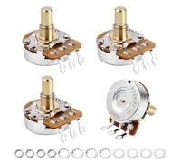 Banworks Brass B500K M8 Metric Thread Full Sized Guitar Solid Shaft Pots | 15mm Length Shaft Linear Taper Electric Guitars Potentiometer for Epiphone Les Paul LP/SG Squier Strat/Tele 4Pcs JT/XNQ-19