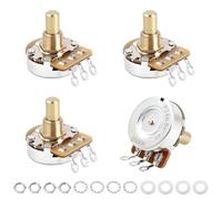 Banworks Brass B500K M8 Metric Thread Full Sized Guitar Solid Shaft Pots | 18mm Length Shaft Linear Taper Electric Guitars Potentiometer for Epiphone Les Paul LP/SG Squier Strat/Tele 4Pcs JT/XNQ-20