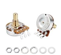 Banworks Brass B500K M8 Metric Thread Full Sized Solid Shaft Pots Short Shaft (15mm Length) Linear Taper Electric Guitars Potentiometer for Epiphone Les Paul LP/SG Squier Strat/Tele 2pcs JT/XNQ-19