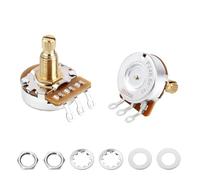 Banworks Brass B500K M8 Thread Full Sized Electric Guitars Pots Metric 18-Spline Split Long Shaft (18mm Length) Linear Taper Potentiometer for Epiphone Les Paul LP/SG Squier Strat/Tele 2pcs JT/XNQ-16