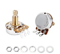 Banworks Brass B500K M8 Thread Full Sized Electric Guitars Pots Metric 18-Spline Split Long Shaft (18mm Length) Linear Taper Potentiometer for Epiphone Les Paul LP/SG Squier Strat/Tele 2pcs JT/XNQ-11