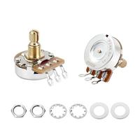Banworks Brass B500K M8 Thread Full Sized Guitar Pots Metric 18-Spline Pots | 15mm Length Split Shaft Linear Taper Potentiometers for Epiphone Les Paul/SG Squier Strat/Tele Electric Guitar 2Pcs JT/XNQ-15