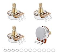 Banworks Brass B500K M8 Thread Full Sized Guitars Pots Metric 18-Spline Split Short Shaft (15mm Length) Linear Taper Potentiometers for Epiphone Les Paul LP/SG Squier Strat/Tele Pack of 4 JT/XNQ-09