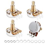 Banworks Brass B500K M8 Thread Guitar Pots Full Sized Metric 18-Spline Pots | 18mm Length Split Shaft Linear Taper Potentiometer with Sealed-Back for Epiphone Les Paul/SG Squier Strat/Tele 4Pcs JT/XNQ-11