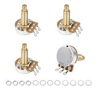 Banworks Brass B500K M9 Thread Full Sized Electric Guitar Pots Metric 18-Spline Split Long Shaft (28mm Length) Linear Taper Potentiometers for Epiphone Les Paul LP/SG Squier Strat/Tele 4pcs JT/XNQ-08