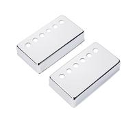Banworks Brass Humbucker Covers 49.2mm (1-15/16") Electric Guitar Pickup Covers Neck/Bridge Pickup Covers for USA Made Electric Guitar Humbucker Pickup Gibson Les Paul Pack of 2 JT/SYQG-15 Chrome