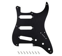 Banworks CNC Processed Aluminum 8-Hole Vintage 50s ST SSS Pickguard 1 Ply Srtaight Edge Guitar Scratch Plate for Squier Classic Vibe SQ CV 50s Reissue Vintage Strat JT/HB-15 Black