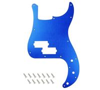 Banworks CNC Processed Aluminum Precision Bass Pickguard 1.5mm-Thick 1 Ply 13-Hole Straight Edge P Bass PB Scratch Plate for USA/Mexican Modern Style Fender Ultra Precision Bass JT/HB-10 Blue