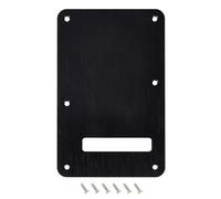 Banworks CNC Processed Aluminum ST Backplate 6-Hole Tremolo Cavity Cover | 1-Ply Srtaight Edge Electric Guitar Backplate Scratch Plate for USA/Mexican Fender Standard Strat ST JT/HGB-01 Black