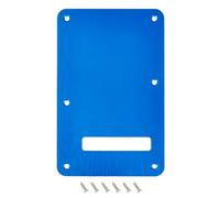 Banworks CNC Processed Aluminum Strat Backplate 1.5mm-Thick 1 Ply 6-Hole Electric Guitar Trem Tremolo Cavity Cover for USA/Mexican Fender Standard Stratocaster Strat ST JT/HGB-01 Blue