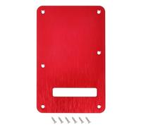 Banworks CNC Processed Aluminum Strat Backplate 1.5mm-Thick 1 Ply 6-Hole Electric Guitar Trem Tremolo Cavity Cover for USA/Mexican Fender Standard Stratocaster Strat ST JT/HGB-01 Red