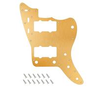 Banworks CNC Processed Aluminum Vintage 60s JM Pickguard 1 Ply 13-Hole Straight Edge Guitar Pickguard Scratch Plate for Fender Ultra Jazzmaster JM Guitars JT/HB-14 Golden