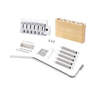 Banworks CNC Processed ST 6-Point Brass Tremolo Bridge 52.5mm String Space | with 5mm Thread Screw-in Tremolo Arm and Brass Block for Vintage Style Fender Stratocaster Strat ST Guitars JT/QQXT-06