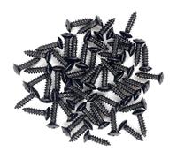 Banworks Electric Guitar Bass Back Plate Screws Set 3mm (1/8") Phillips Oval Head Pick Guards Scratch Plate Mounting Screws Pack of 50 JT/LSD-01 Black