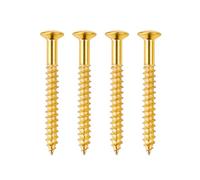 Banworks Electric Guitar Screws Neck Plate Mounting Screws 5mm (13/64") Neck Guard Screws Set for Squier Strat ST Tele Guitars Pack of 4 JT/LSD-02 Golden
