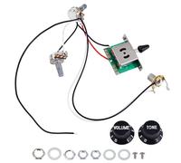 Banworks Electric Guitar Wiring Harness Kit 1 Tone 1 Volume Prewired 5-Way Blade Switch 250K 1A1B Mini Pots with 6.35mm Output Jack for Modern Style Fender/Squier Stratocaster Strat ST JT/DLZC-03