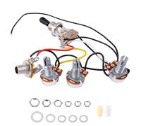 Banworks Electric Guitar Wiring Harness Kit 2 Volume 1 Tone Prewired 3-Way Toggle Switch 250K 2B1A Mini Pots with 6.35mm Output Jack for PRS, Jackson, Schecter Modern Style Electric Guitars JT/DLZC-01